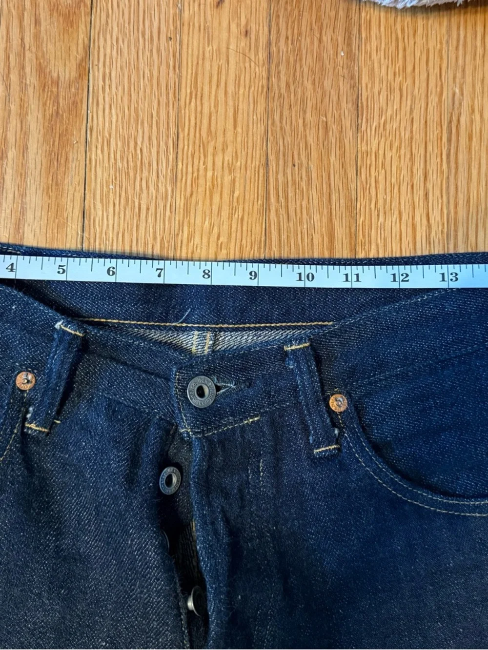 Oni denim. 12oz Kiraku summer weave selvedge japanese
